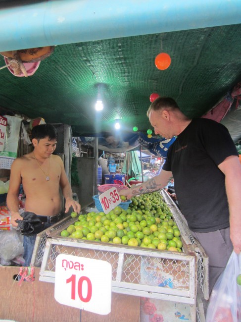 Andy squeezed the limes in Chiang Mai