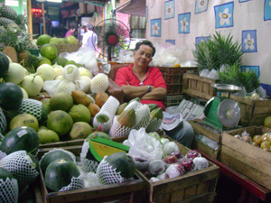 Smiling Thai Fruit Vendor