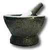 Granite mortar and pestle