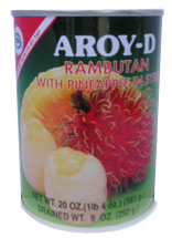 Rambutan Stuffed with Pineapple in Syrup