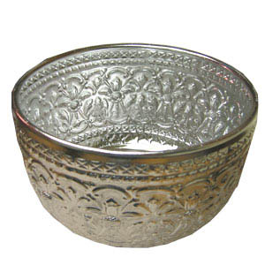 Thai silver Aluminum Bowl For Traditional Songkran Festival 