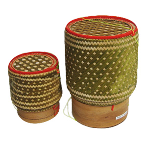 Colorful Sticky Rice Serving Baskets, Set of 2