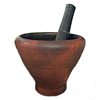 Clay Mortar with Wooden Pestle
