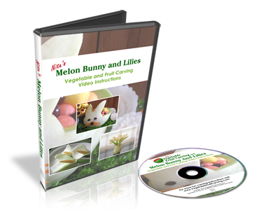 Melon Bunny and Lilies Vegetable Carving DVD