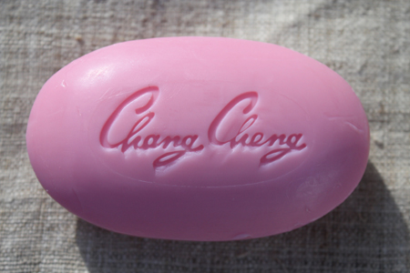 Pink soap for carving
