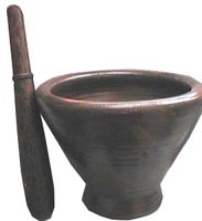 Super-Size Clay Mortar and Pestle
