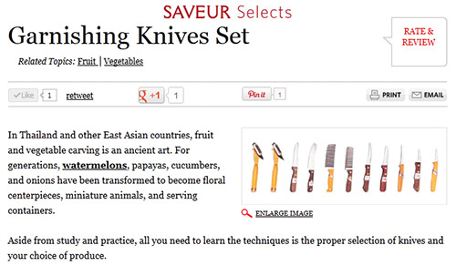 Saveur Selects: Garnishing Knives Set