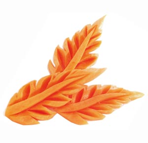 Carrot Leaf Carving