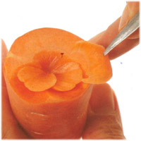 Carrot Rose Carving 2