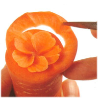Carrot Rose Carving 3