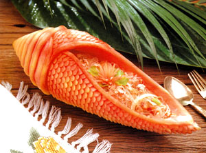 Papaya Carving