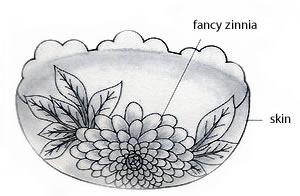 Fancy Zinnia Flower Carving Pattern