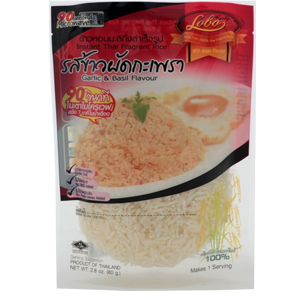 Instant Thai Fragrant Rice, Garlic and Basil Flavour