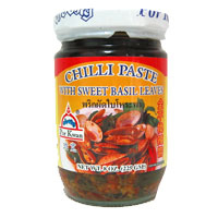 Chili Paste with Sweet Basil Leaves, Por Kwan (6pks)