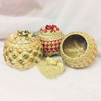 Decorative Bamboo Sticky Rice Serving Bowl