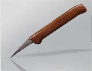 Handmade Thai Fruit Carving Knife in Wood Sheath