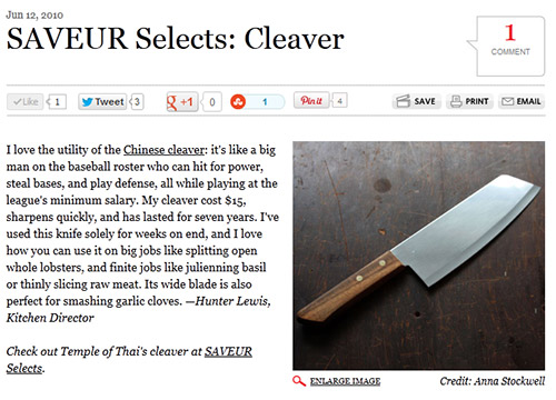 Kiwi Kom Kom cleaver - SAVEUR Selects