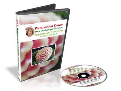 Watermelon Flowers Carving DVD, Using Corrugated U-Cutters