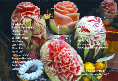 Creative Fruit Carving DVD, Lesson 1