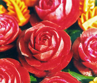 Carved Beet Rose