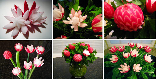 Carved Radish Flowers