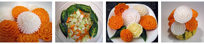 Yam & Turnip Flowers Veggie Bouquet