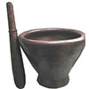 Super-Size Clay Mortar and Pestle