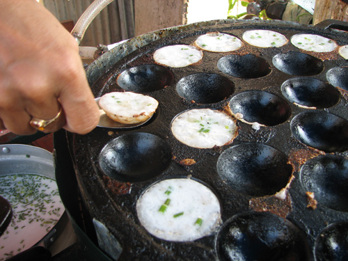 Making Kanom Krok in Thailand