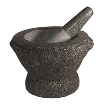 Extra-large granite mortar and pestle