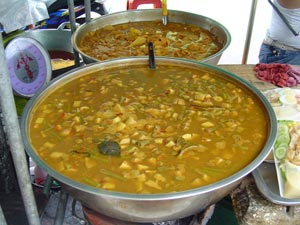 Thai curry in the market