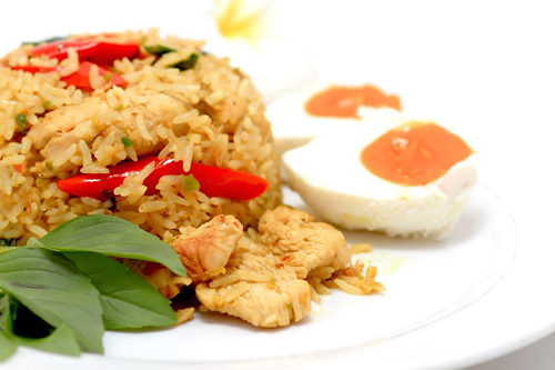 Fried Rice with Chicken and Salted Duck Egg