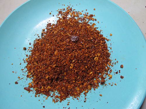 Ground Red Chili Peppers for Thai Mango Salad